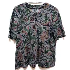 昭和レトロ　個性的　古着　ヴィンテージ　カットソー　半袖　00110