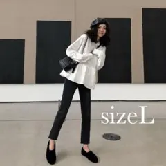 ★実物写真あり★ ペプラム 黒 長袖 秋 冬 春 スウェット