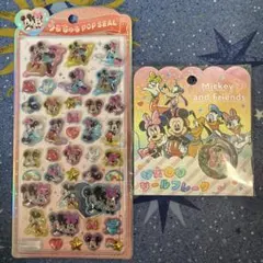 ミッキー　ミニー うるちゅるPOP SEAL おはじきシールフレーク