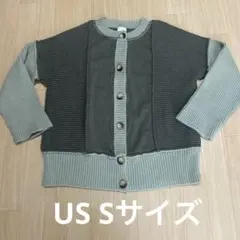 H&M ニットカーディガン カーキ系