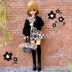 4点セット◆22cmドール服◆カーディガンとワンピセット