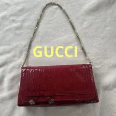 美品♡GUCCI♡ショルダーバッグ♡パテント♡レッドのサムネイル