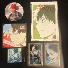 ヒロアカ　原画展　缶バッジ　箔押しクリアカード　アートコースター　他　轟焦凍