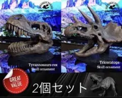 ✨お得なセット✨ ティラノサウルス トリケラトプス 化石 ジュラシックワールドのサムネイル