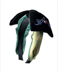 ディズニー アナ雪 刺繍入りベルベットカチューシャ