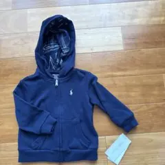 【新品未使用】 Ralph Lauren ネイビー フード付きトレーナー 12M