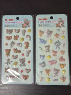 トムとジェリー ぷくぷくシール2枚セット 新品 未使用