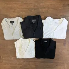 【5枚セット】メンズ 夏物トップスまとめ売り UNIQLO / GU / H&Mのサムネイル