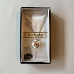 九谷焼　ハート型花デザインネックレス