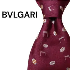 【美品】BVLGARI ブルガリ ネクタイ イタリア製 セッテピエゲ