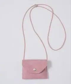 GIUNON スエードポーチ　ピンク