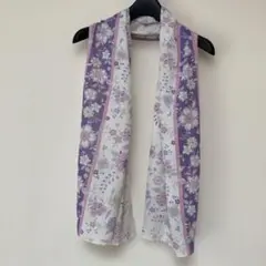 花柄ストール 紫・白