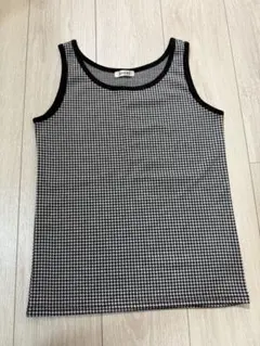 ハウンドトゥース柄 タンクトップ