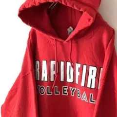 ギルダン RAPIDFIRE バレーボール パーカー L レッド 赤 古着