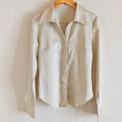 GARÇON deux ベージュ長袖シャツ