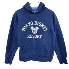 ディズニー　レディースパーカー　スエット　紺　S　裏起毛　公式グッズ【2023】