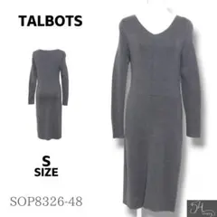 ★美品★ タルボット ワンピース　膝丈　ニット　Vネック　メリノウール100％
