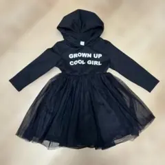 SHEIN フード付きワンピース ブラック 6Y