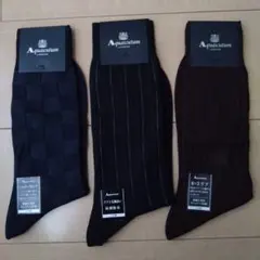 Aquascutum ソックス 3足セット 25-27cmのサムネイル