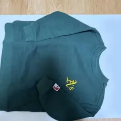 A's ロゴ ダークグリーン トレーナー