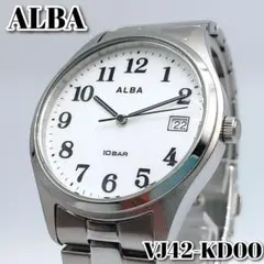 【美品/電池交換済/】ALBA セイコー 腕時計 10気圧防水 白