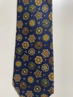 【美品】Ferragamo ネクタイ アート調総柄 シルク イタリア製