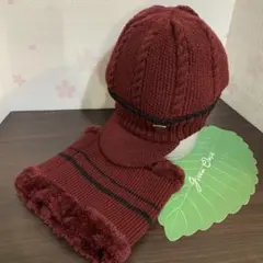 新品未使用 裏ボア ニットキャップ × ネックウォーマー / G-60145