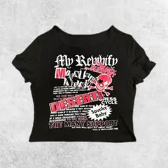 ロゴ スカルTシャツ Y2K パンク ゴシック