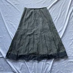 シルク混 Y2K グランジ ストリート 総柄 モード アメカジ スカート