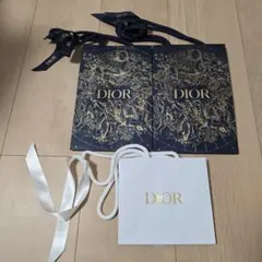DIOR ショッパー 3枚セット ネイビー ホワイト ホリデーのサムネイル