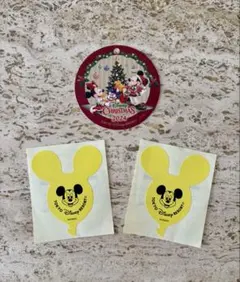 ディズニー　シール　クリスマス オーナメントカード