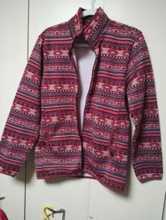 USED 幾何学模様 フリースジャケット