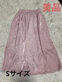 【美品】ユニクロ　ロングスカート　くすみピンク