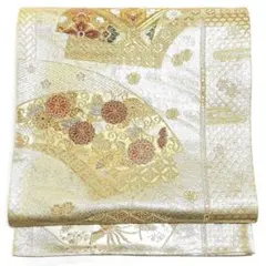 専用 V866 ●高級 正絹 純金 二重箔 六通 袋帯 華文 花文