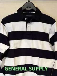 GENERAL SUPPLY ストライプ ポロシャツ ラガーシャツ M