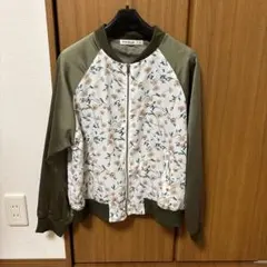花柄オリーブジャケットMサイズ