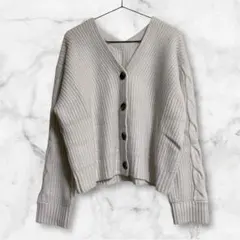 ゆりえ様 FRAYI.D ケーブルスリーブニットカーディガン アイボリー