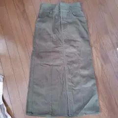GU カーキ ロングスカート L