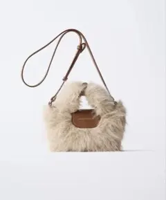 ZARA リアルファークロスボディバッグ