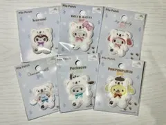 セリア　サンリオ　パイルワッペン　ふわふわスノーワッペン コンプリート