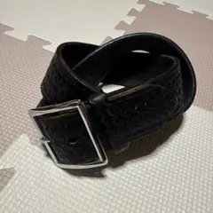 80s usa製 レザー ベルト ヴィンテージ カービング boston