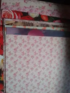 ⑦デザインペーパーまとめ売り　100枚＋α 素材シート、人物ステッカー