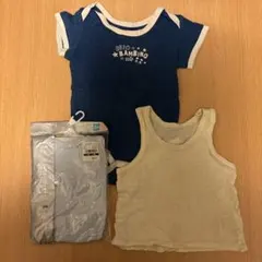 ３点セットまとめ売りロンパースと肌着ランニングセット　70
