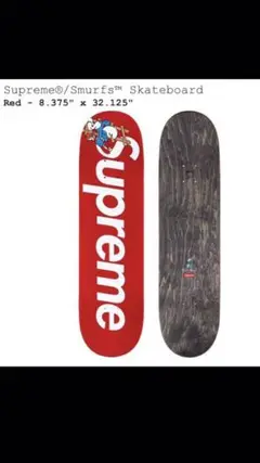 Supreme Smurfs Skateboard スケートボード デッキ 黒 Supreme Smurfs Skateboard Black
