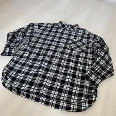 신품 미사용 navy チェック柄 長袖シャツ ブラウス