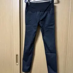ブラック マタニティパンツ ウエストバンド付き ウエスト76センチ