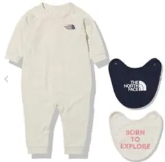 値下げ中！【未使用】ノースフェイス ロングスリーブロンパース＆2Pビブ