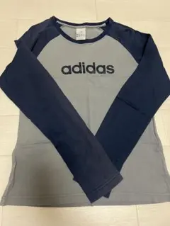 adidas 長袖 トレーナー グレー ネイビーのサムネイル