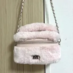 Darich フェイクファーショルダーミニバッグ バニティ PINK