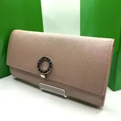 【極美品✨】 ブルガリ 長財布 ロゴクリップ ビーゼロワン ピンクベージュ